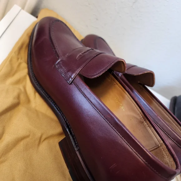 Meermin Calf Leather Burgundy Loafers Size US 9/UK 8 - Picture 7 of 7